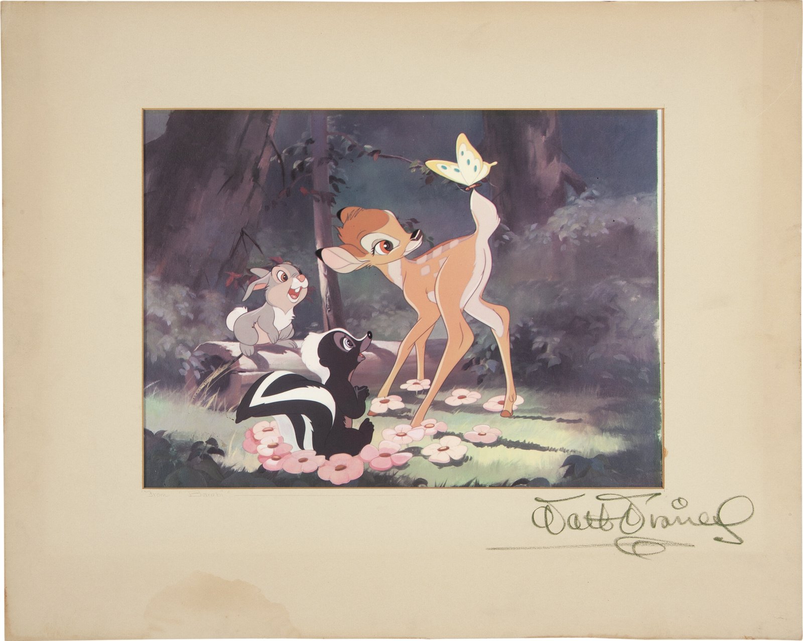 Bambi Print Signed by Walt Disney