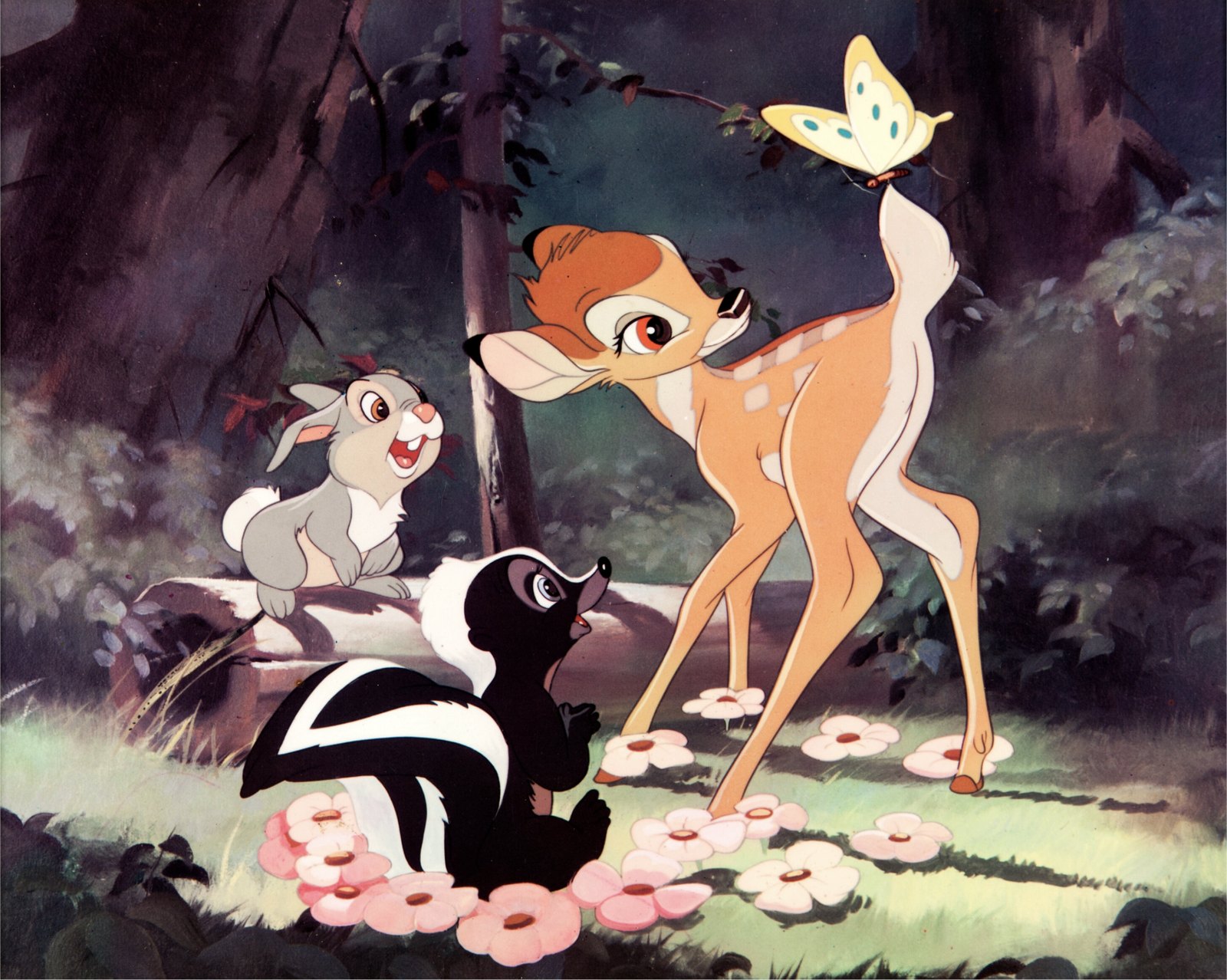 Walt Disney-Signed Bambi Dye Transfer Print